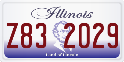 IL license plate Z832029