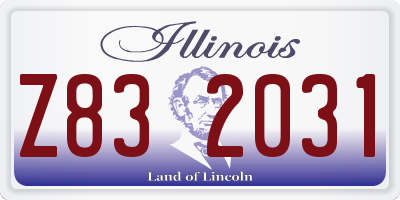 IL license plate Z832031