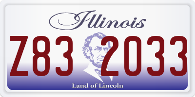 IL license plate Z832033