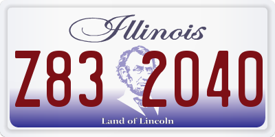 IL license plate Z832040