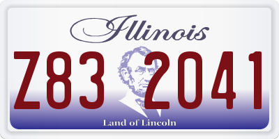 IL license plate Z832041