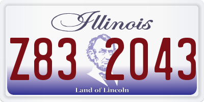 IL license plate Z832043