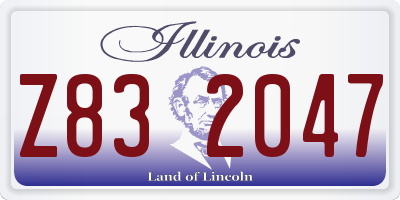 IL license plate Z832047