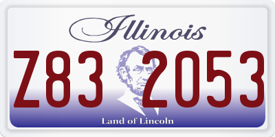 IL license plate Z832053