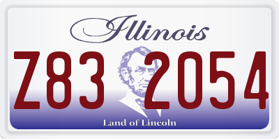 IL license plate Z832054