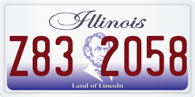 IL license plate Z832058