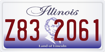 IL license plate Z832061