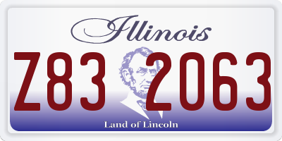 IL license plate Z832063
