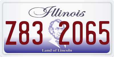 IL license plate Z832065