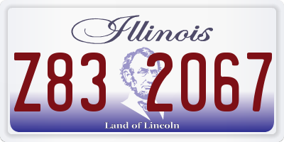 IL license plate Z832067