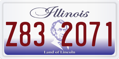 IL license plate Z832071