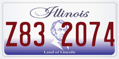 IL license plate Z832074