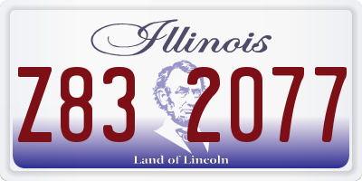 IL license plate Z832077