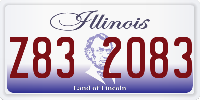 IL license plate Z832083