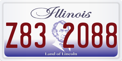 IL license plate Z832088