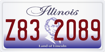 IL license plate Z832089