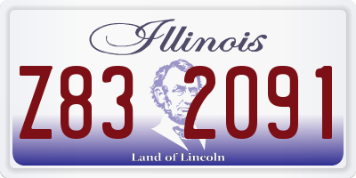 IL license plate Z832091