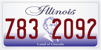 IL license plate Z832092