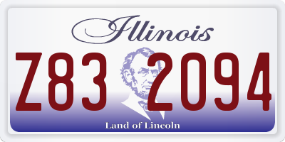 IL license plate Z832094