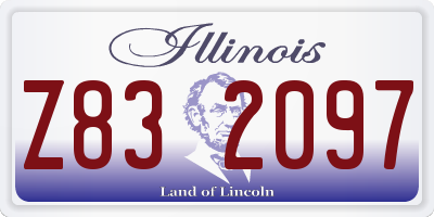 IL license plate Z832097