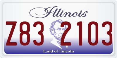 IL license plate Z832103