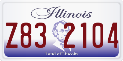 IL license plate Z832104