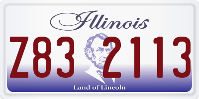 IL license plate Z832113