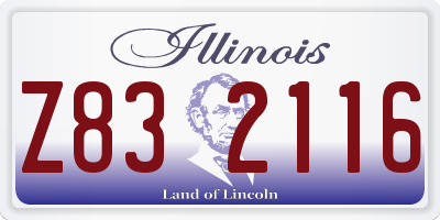 IL license plate Z832116