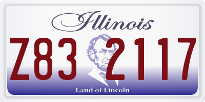 IL license plate Z832117