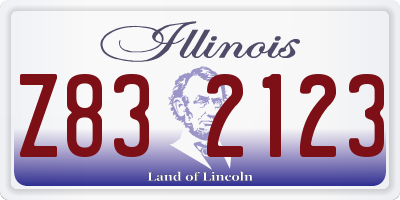 IL license plate Z832123