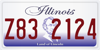 IL license plate Z832124