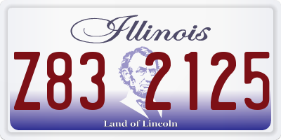 IL license plate Z832125