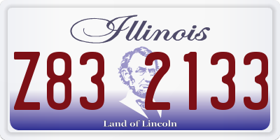 IL license plate Z832133