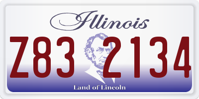 IL license plate Z832134