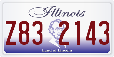 IL license plate Z832143