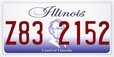 IL license plate Z832152