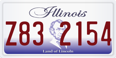 IL license plate Z832154