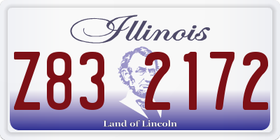 IL license plate Z832172