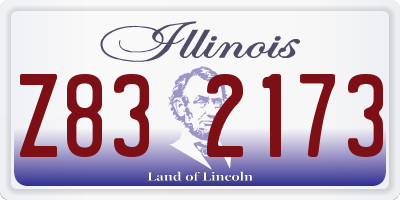 IL license plate Z832173