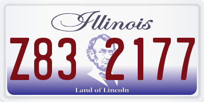 IL license plate Z832177