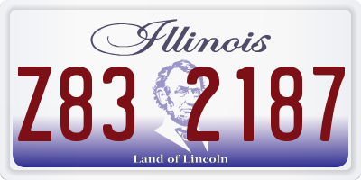 IL license plate Z832187