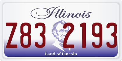 IL license plate Z832193
