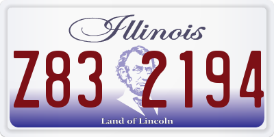 IL license plate Z832194