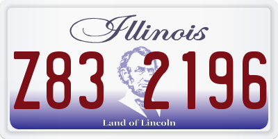 IL license plate Z832196