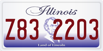 IL license plate Z832203