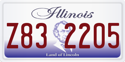 IL license plate Z832205