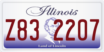 IL license plate Z832207