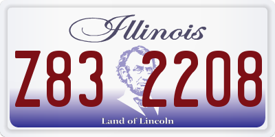 IL license plate Z832208
