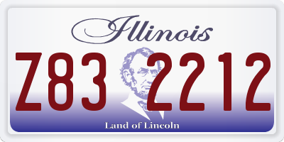 IL license plate Z832212