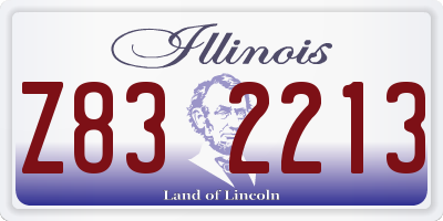 IL license plate Z832213